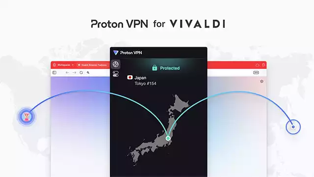 Vivaldi and Proton VPN Logo
